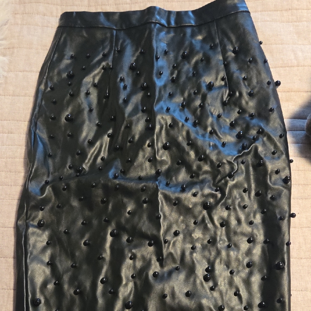 Elegant Black Beaded Skirt